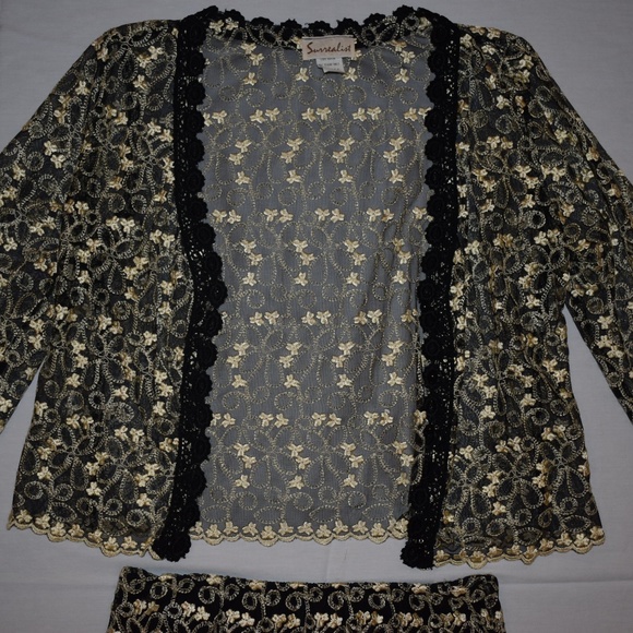 Vintage Surrealist Lace Suit - Picture 2 of 3